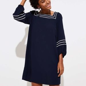 NEW! Loft Zig Zag Blouson Dress, size Medium